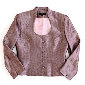 Banu Paris Women's Purple Jacquard Blazer 10 VTG